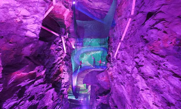 Bounce Below is an underground netted adventure!
